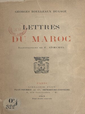 cover image of Lettres du Maroc